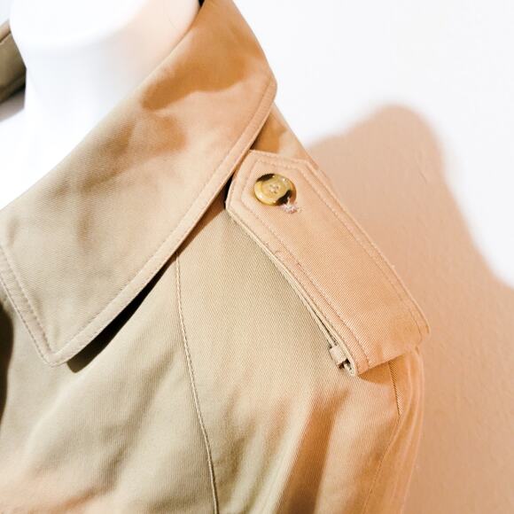 VINTAGE John Weitz size 44S double breasted removable lining belted trench coat - Picture 5 of 16